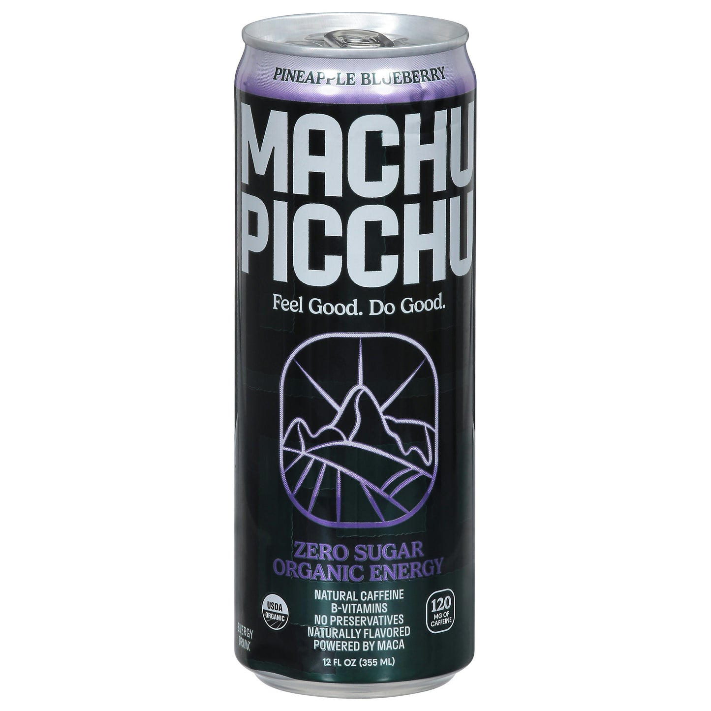 Machu Picchu Drink Energy Pineapple Blueberry 12 FO (Pack of 12)