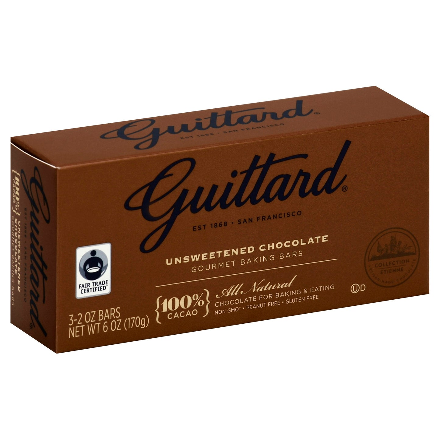 Guittard Chocolate 100% Unsweetened 6 Oz Pack of 12