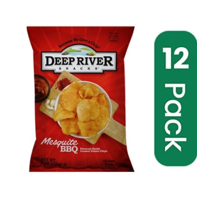 Deep River Chips Kettle Mesquite Barbeque 8 Oz (Pack Of 12)