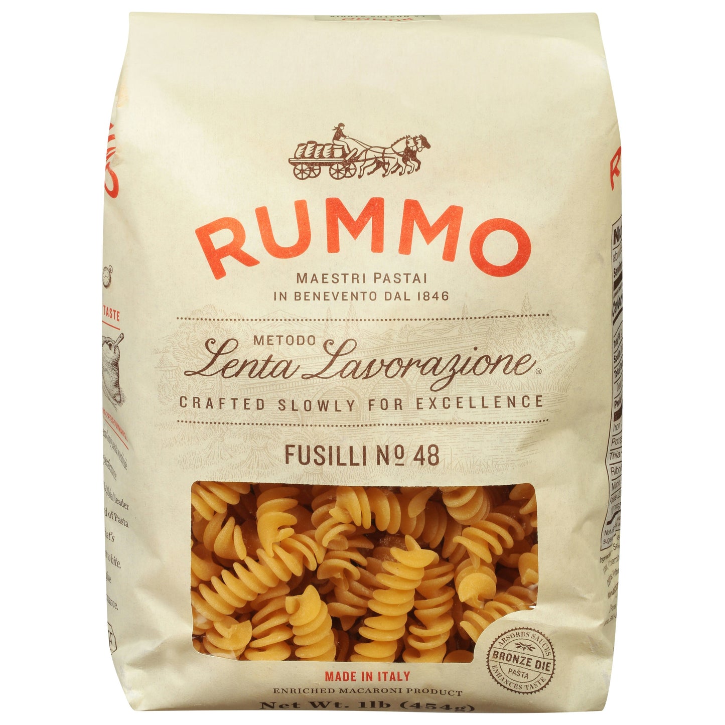 Rummo Past Fusilli 1 Lb (Pack of 12)