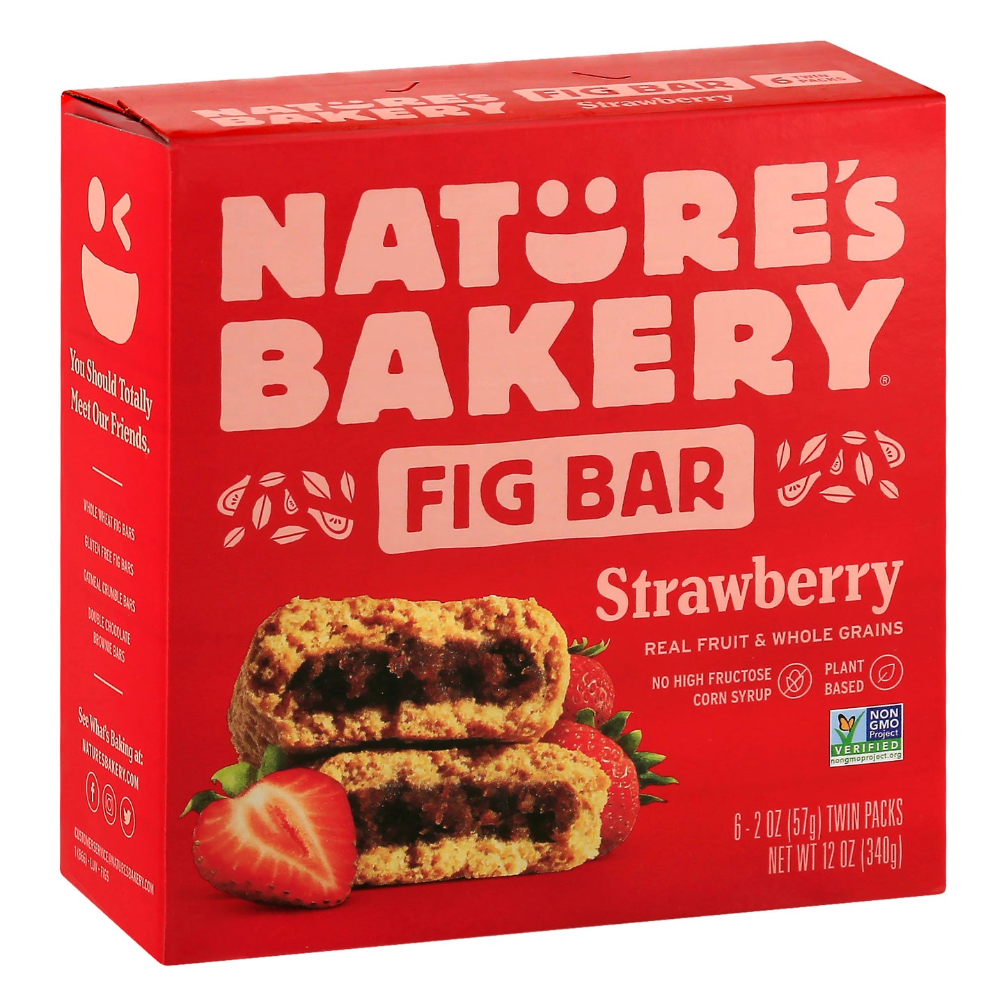 Natures Bakery Bar Fig Whole Wheat Strawberry 12 oz (Pack of 6)