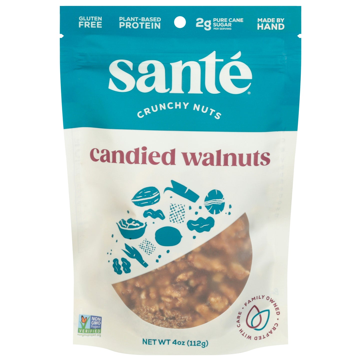 Sante Walnuts Candied 4 oz (Pack of 6)