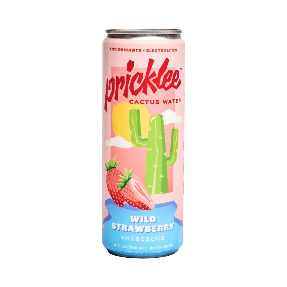 Pricklee Water Cactus Wild Strawberry 12 Fl Oz (Pack of 12)