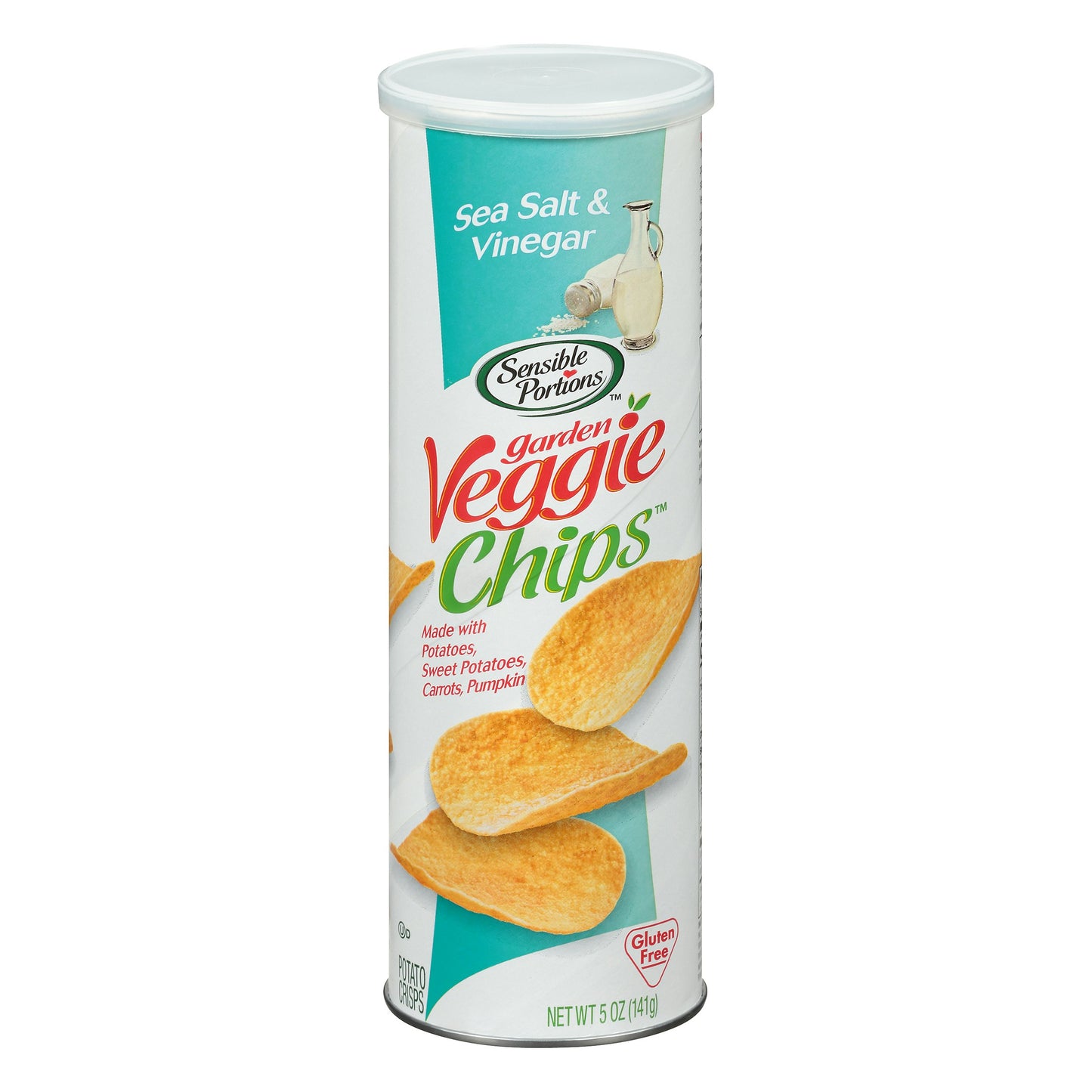 Sensible Portions Chip Veggie Salt Vinegar Canister 5 oz (Pack of 12)