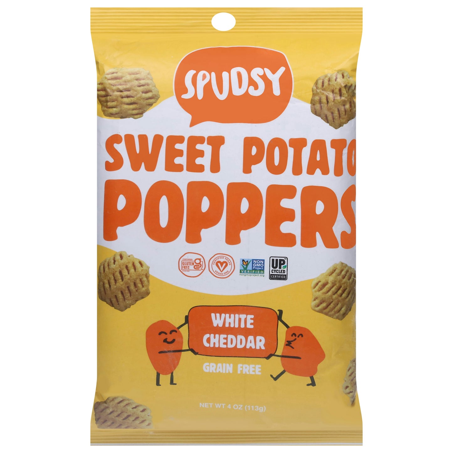 Spudsy Poppers Sweet Potato White Cheddar 4 Oz (Pack Of 9)