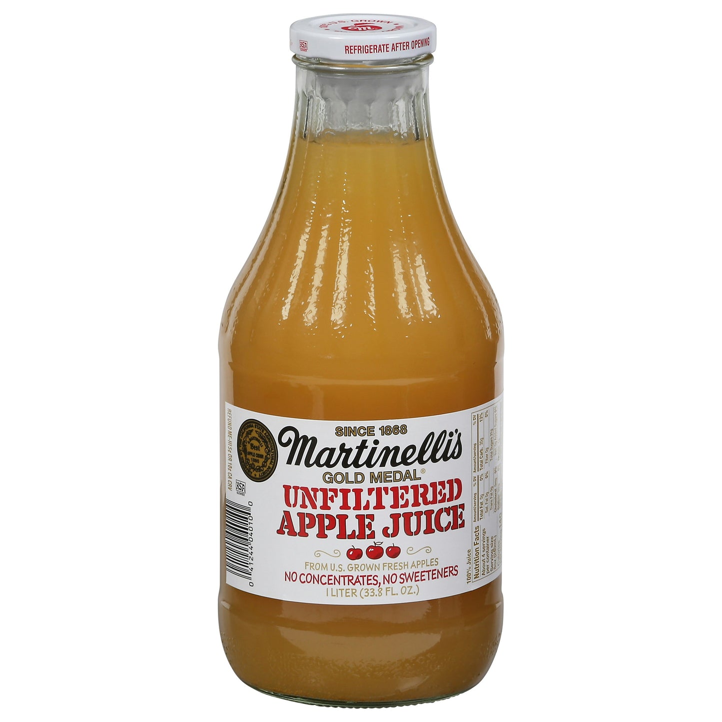 Martinelli Juice Apple Unfiltered 33.8 Fo Pack of 6