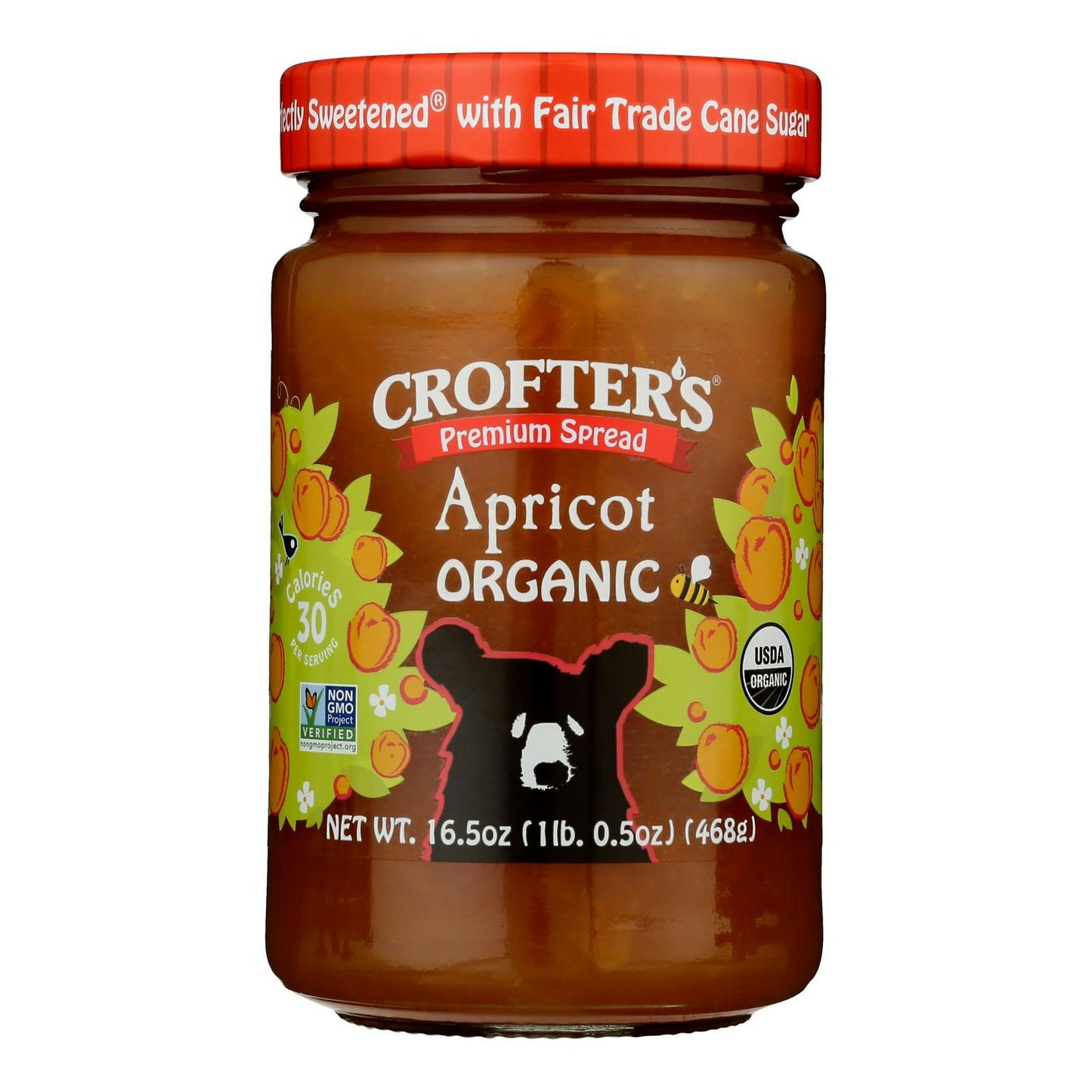 Crofters - Premium Spread Apricot 16.5 Oz (Pack of 6)