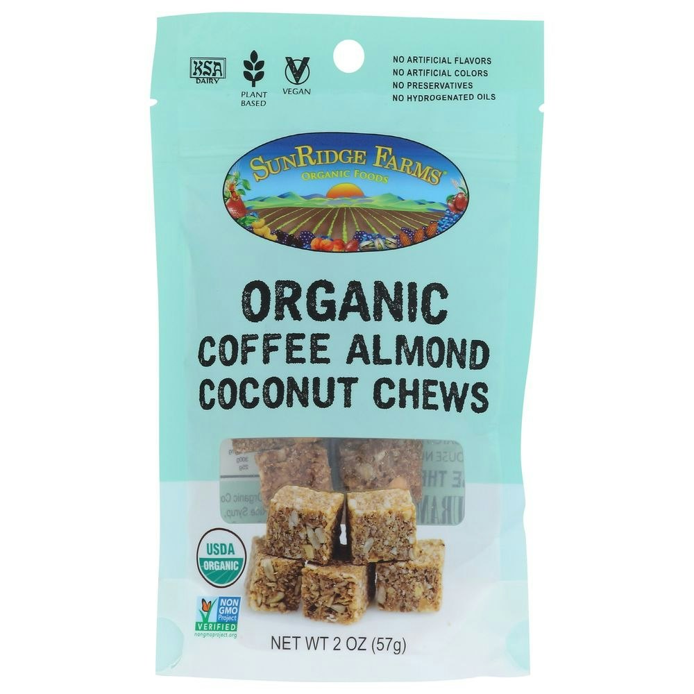 Sunridge Farm Chews Coconut Coffee Almond 2 Oz (Pack of 8)