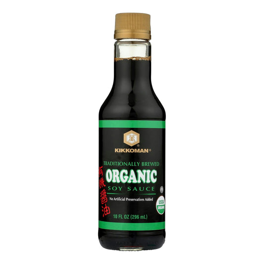 Kikkoman Soy Sauce Naturally Brewed Organic - 10 Fl. oz (Pack of 6)
