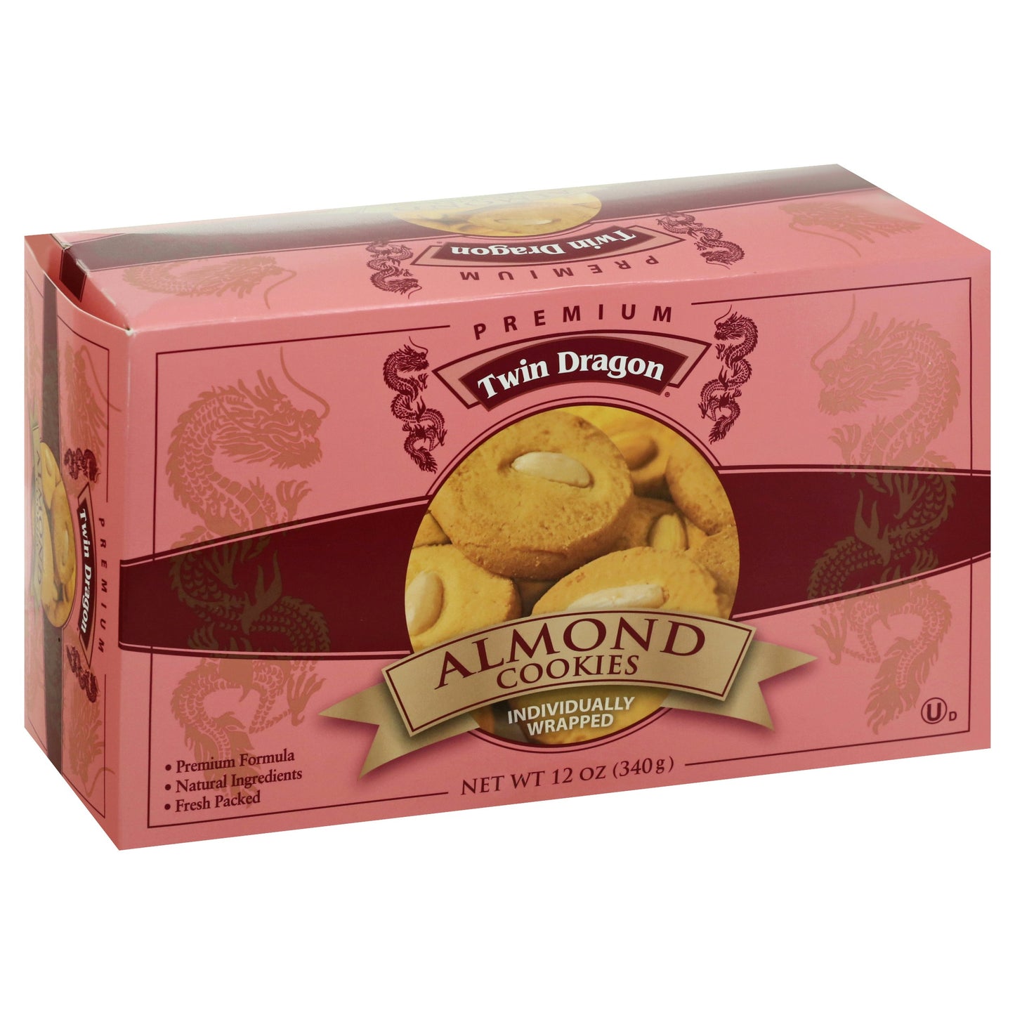 Twin Dragon Almond Dragon Cookies 12 Oz Pack of 12
