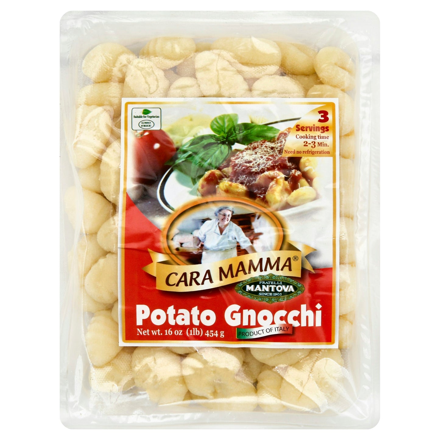 Mantova Pasta Gnocchi Potato 16 Oz Pack of 12