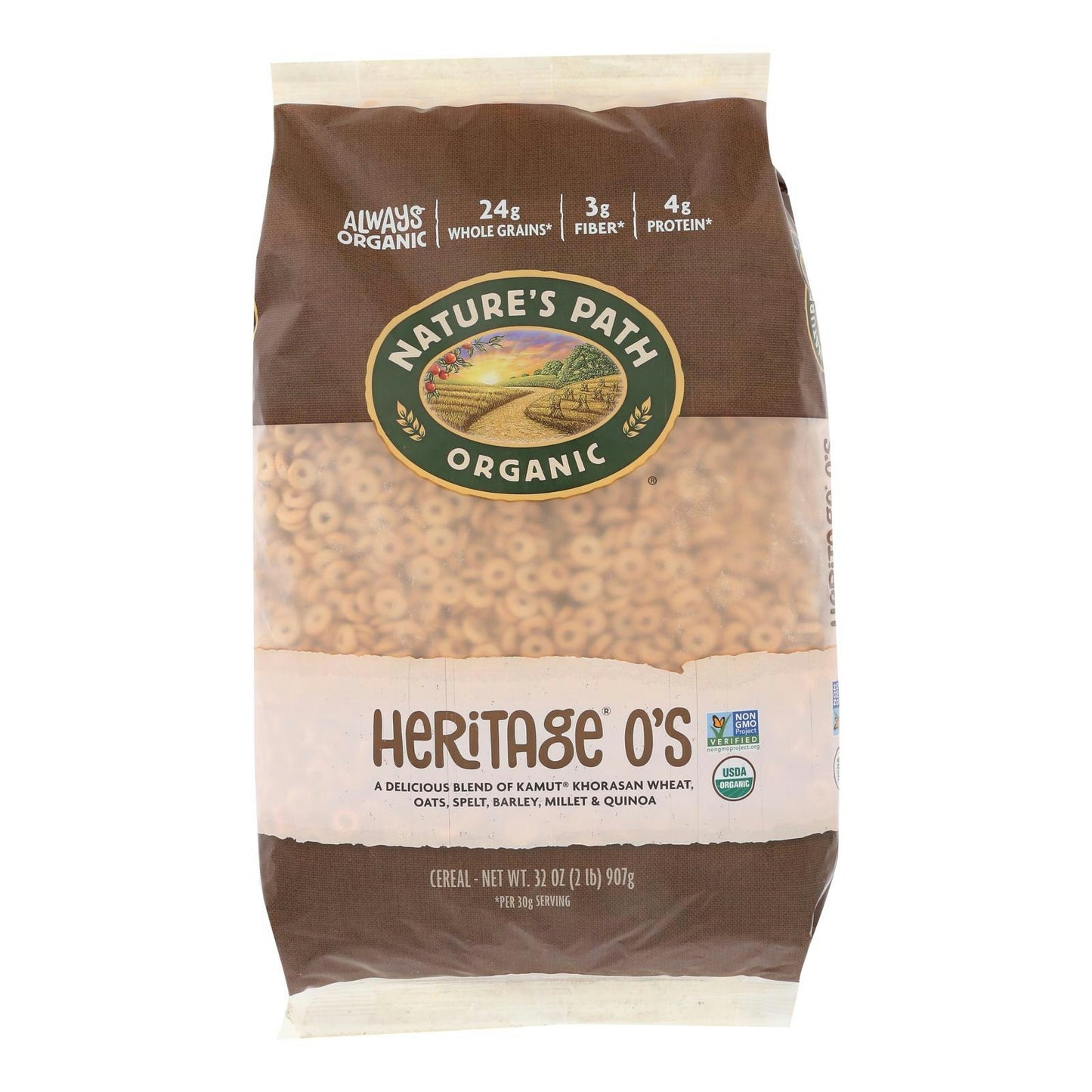 Nature's Path Organic Heritage Os Whole Grain Breakfast Cereal 32 Oz Pack of 6