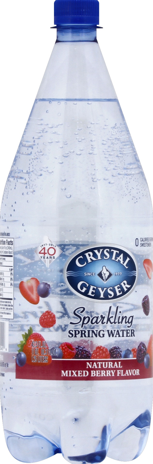 Crystal Geyser Spring Water Sparkling Mixed Berry - 1.25 Liter (Pack of 12)