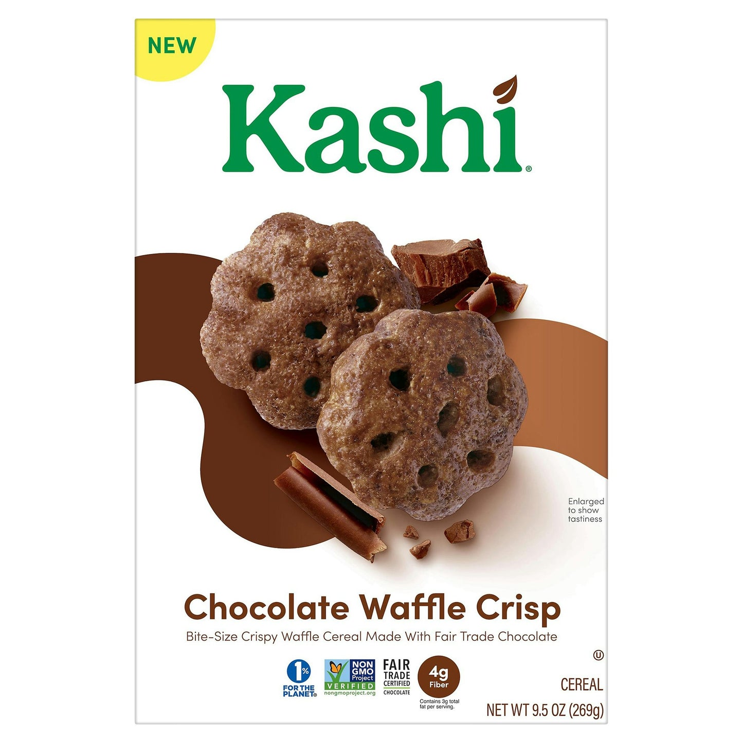 Kashi Cereal Chocolate Waffle Crisp 9.5 Oz Pack of 8