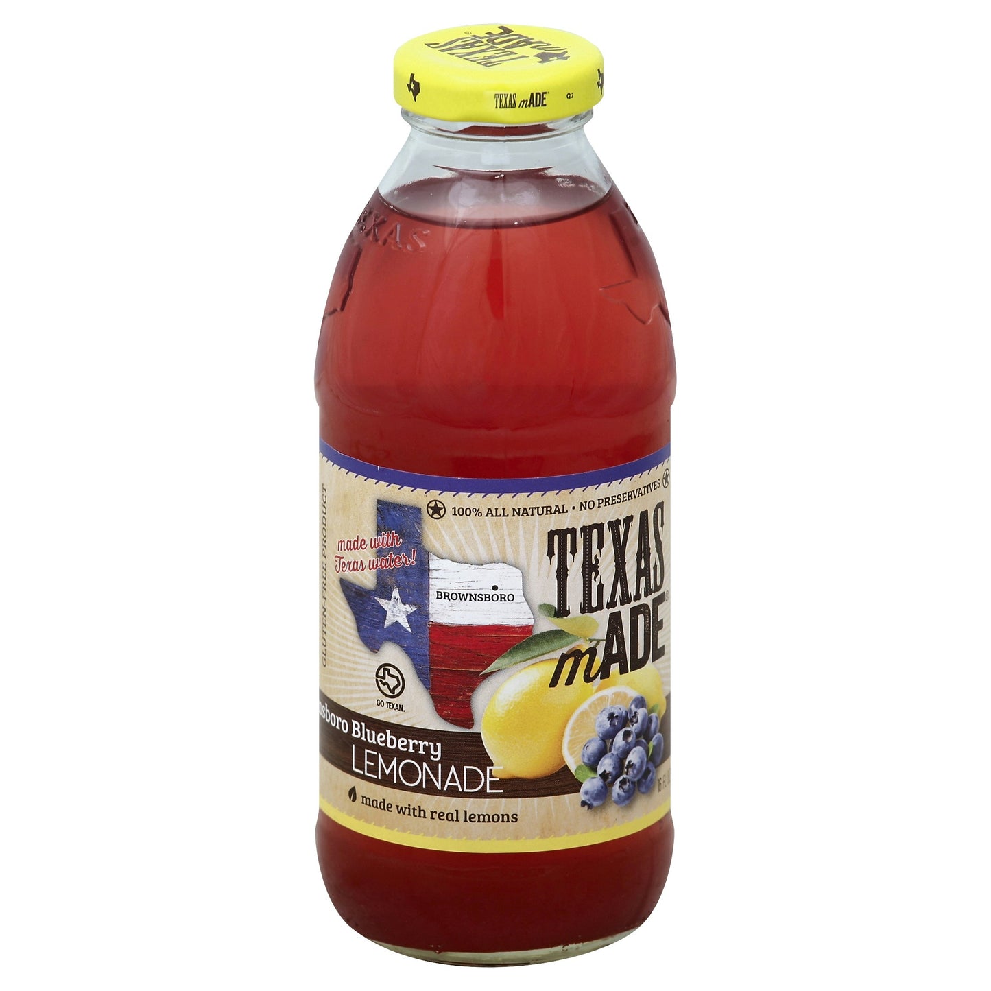Texasmade Lemonade Brownsboro Bluberry 16 Fo Pack of 12