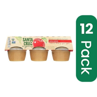 Santa Cruz Organic Apple Sauce Cups - 6 - 4 oz (Pack of 6)