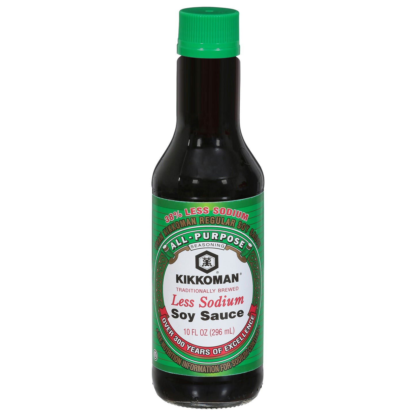 Kikkoman Sauce Soy Less Sodium 10 oz (Pack of 12)