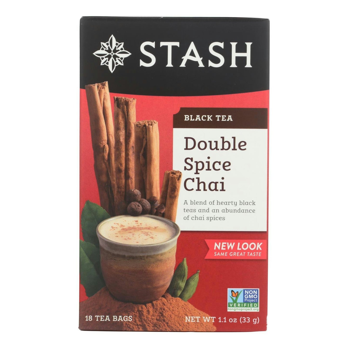 Stash Tea - Tea Black Doble Spice Chai 18 Bag (Pack of 6)