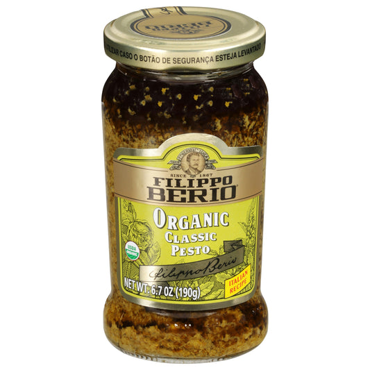 Filippo Berio Pesto Basil Organic 6.7 Oz Pack of 6