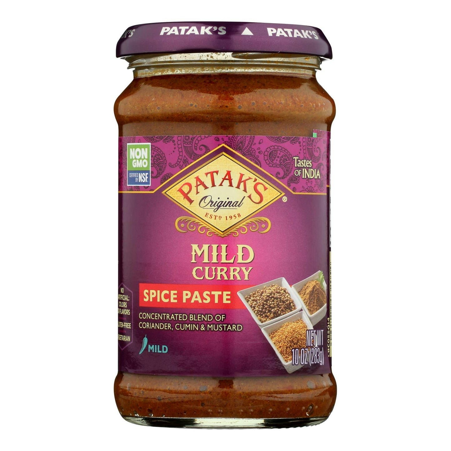 Pataks Mild Curry Paste Gluten Free 10 Oz Pack of 6