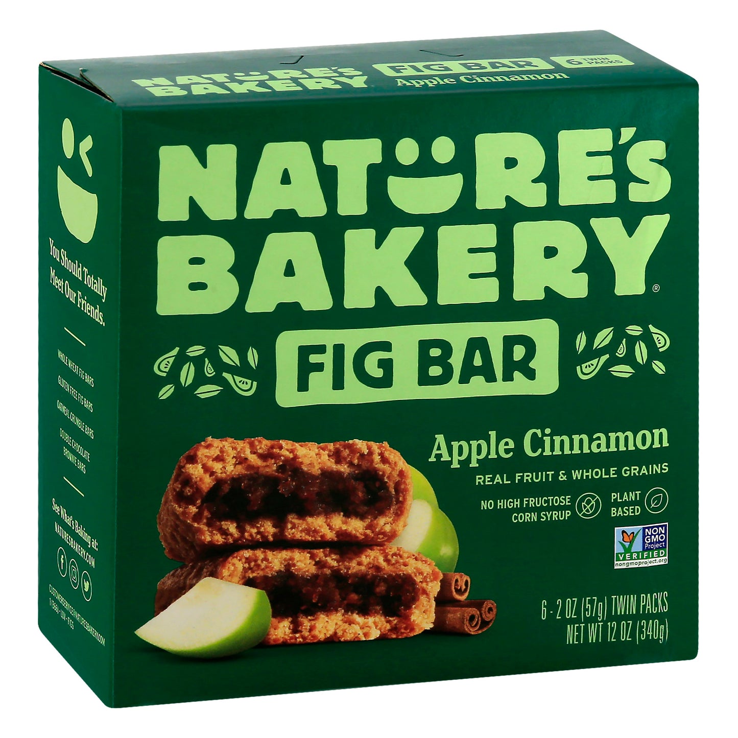 Natures Bakery Bar Fig Whole Wheat Apple Cinnamon 12 oz (Pack of 6)