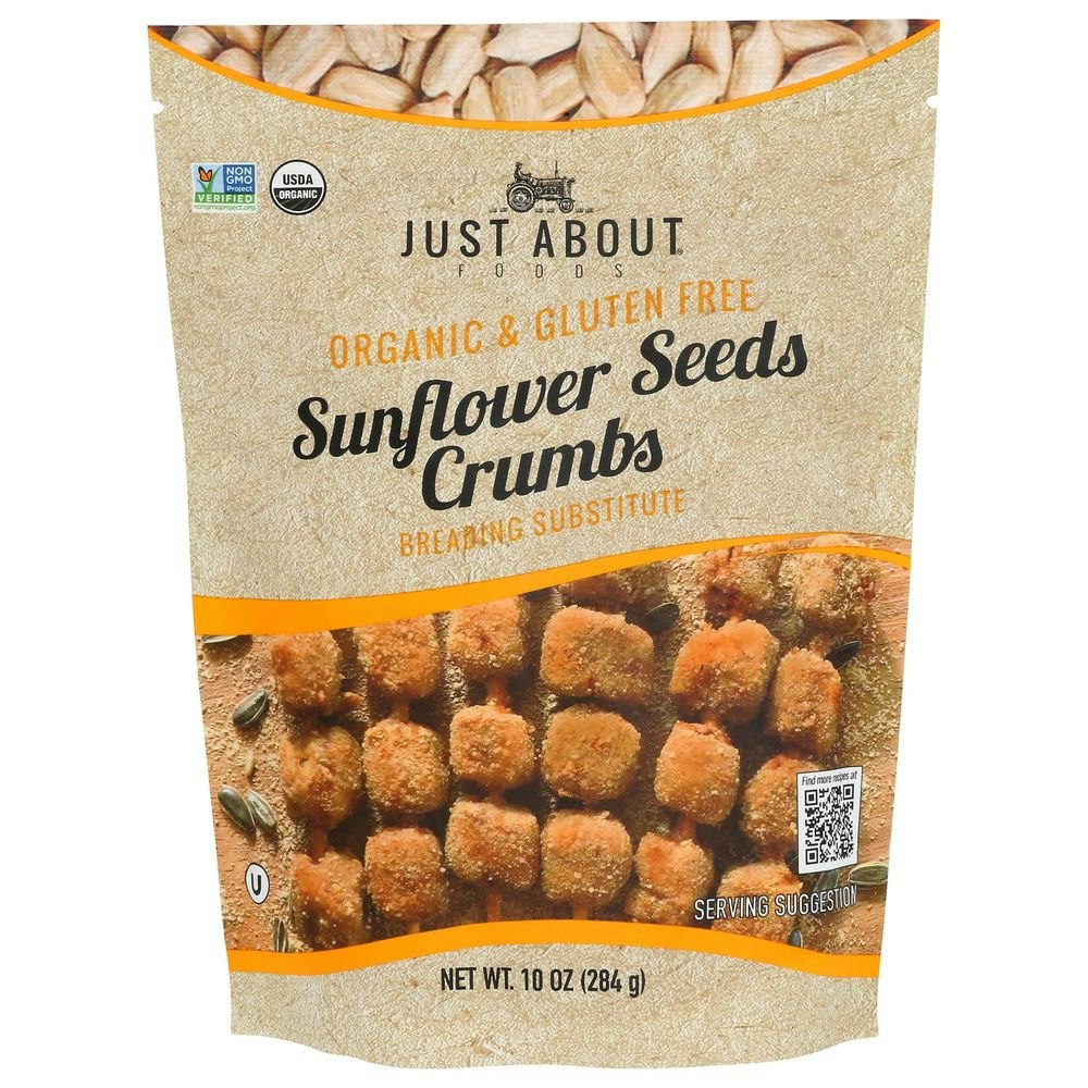 Just About Foods Sunflower Seeds Crumbs - 10 Ounce (Pack of 6)