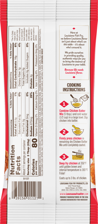 LOUISIANA FISH (Pack of 24) Louisiana Fish Fry Spicy Chicken Fry 9 Oz