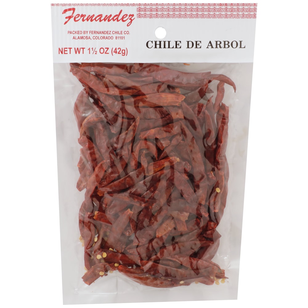 FERNANDEZ (Pack of 24) Fernandez Chile De Arbol Authentic Mexican Dried Chili Peppe 1.5 Oz