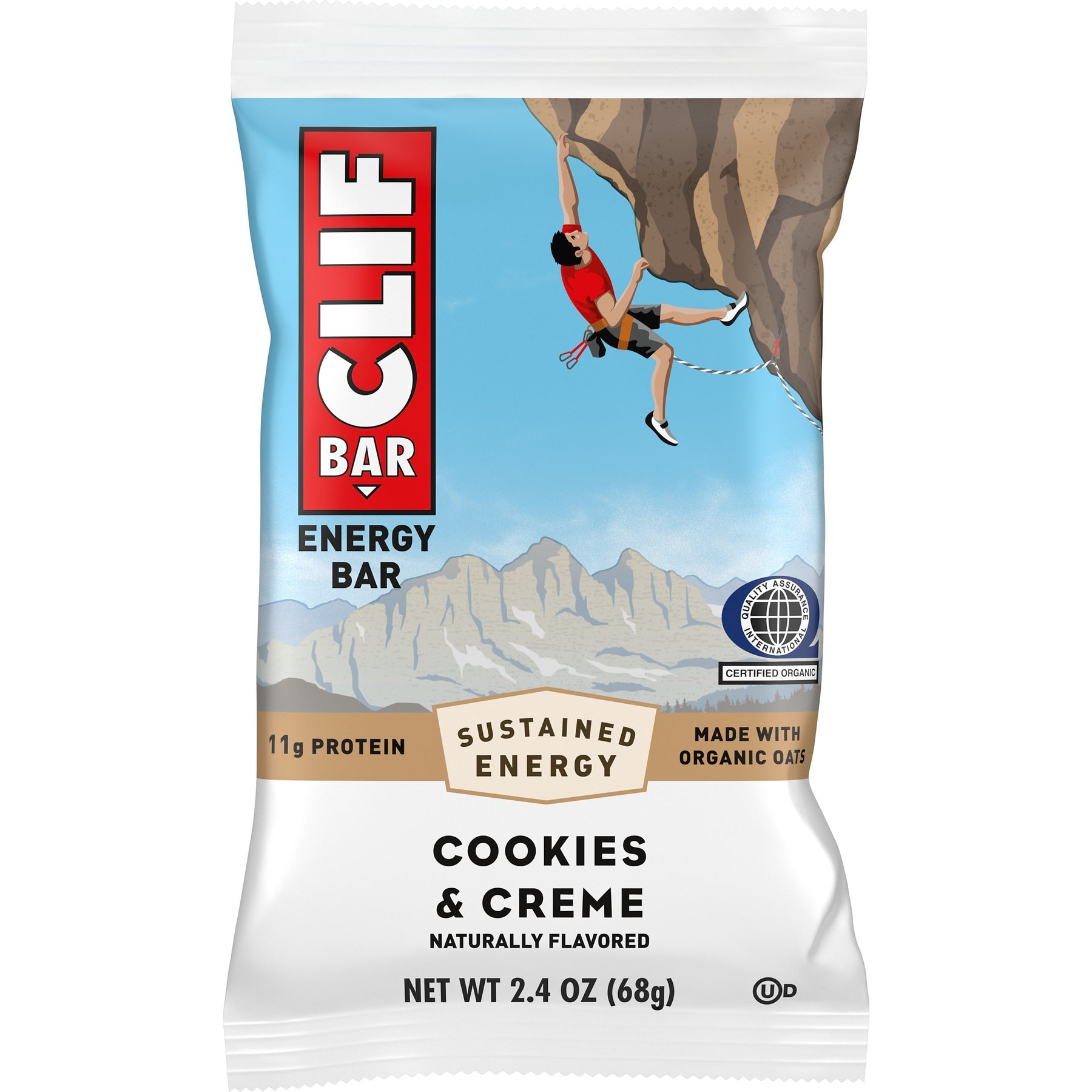 CLIF (Pack of 24) Clif Bar Cookies & Creme Performance Nutrition Bar 2.4 Oz