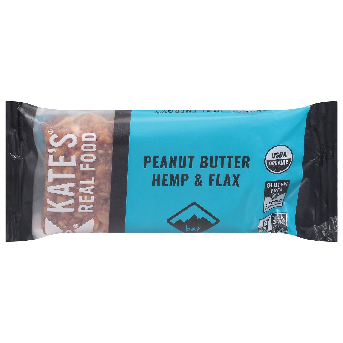 Kates Real Food Bar Stash Peanut Butter Hemp Flax 2.2 oz (Pack Of 12)