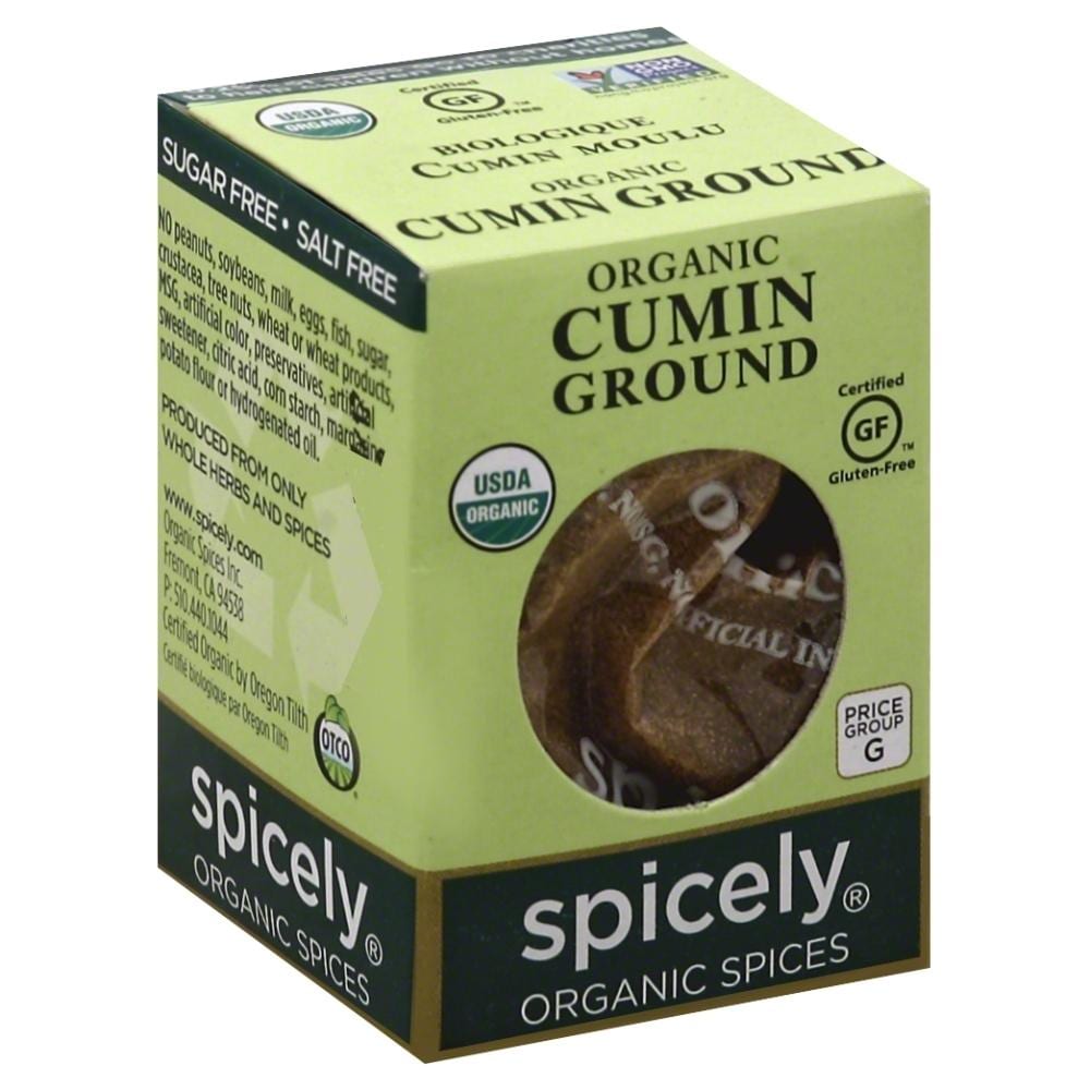 SPICELY ORGANIC (Pack of 24) Spicely Organics Ground Cumin Spice Single 0.45 Oz