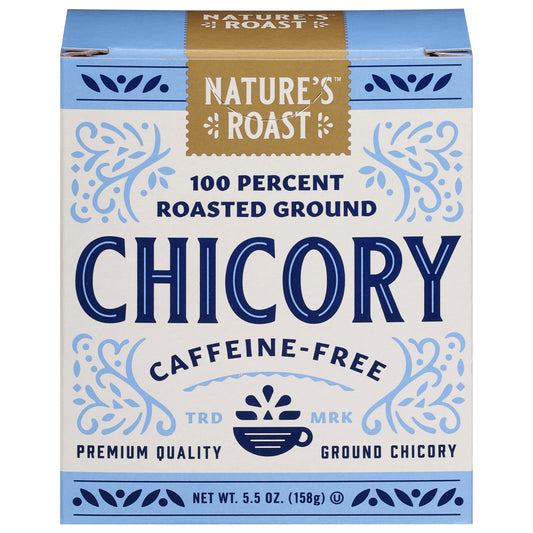 Natures Roast Coffee Grain Chickory Caffeine free 5.5 Oz Pack of 12
