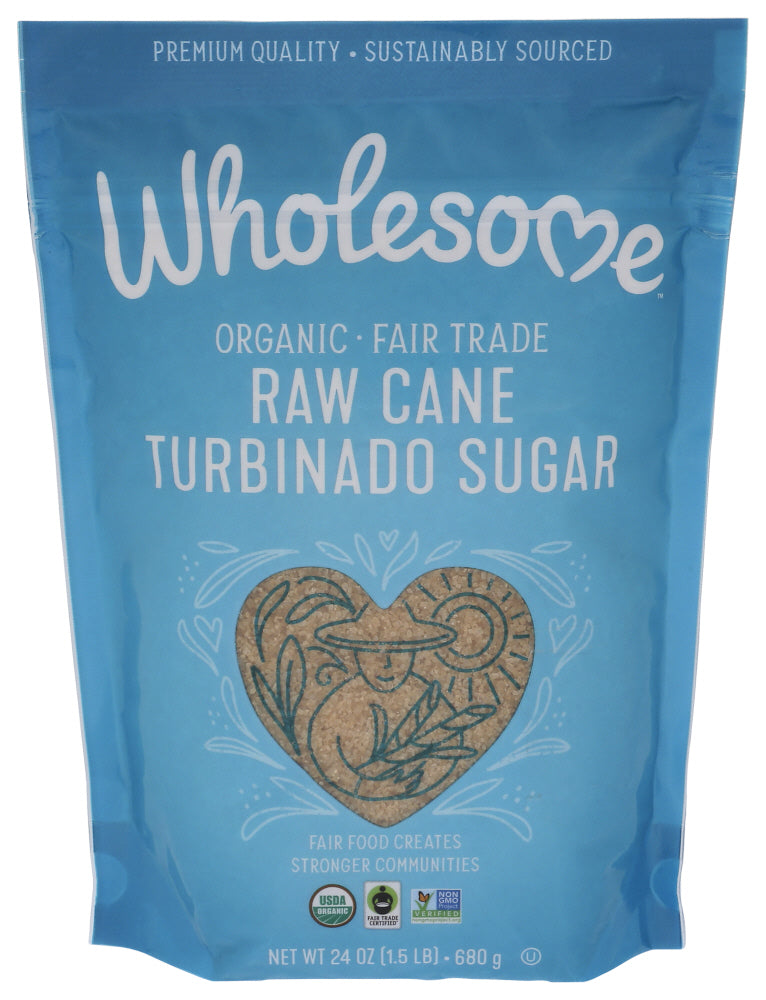 WHOLESOME (Pack of 9) Wholesome Turbinado Raw Organic Brown Demerara Sugar 24 Oz