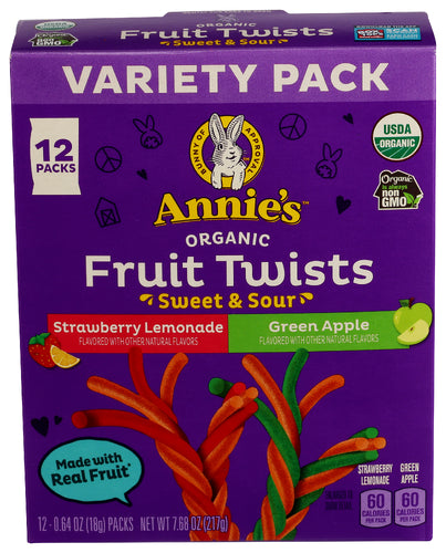 Annie's Homegrown Fruit Snack Twist Variety Pack 12Pc