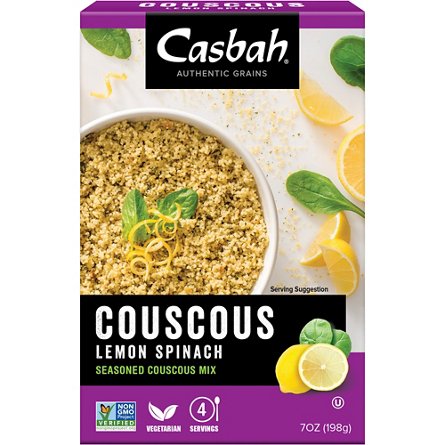 CASBAH (Pack of 24) Casbah Couscous Lemon Spinach Grain & Rice Entree Prepared 7 Oz