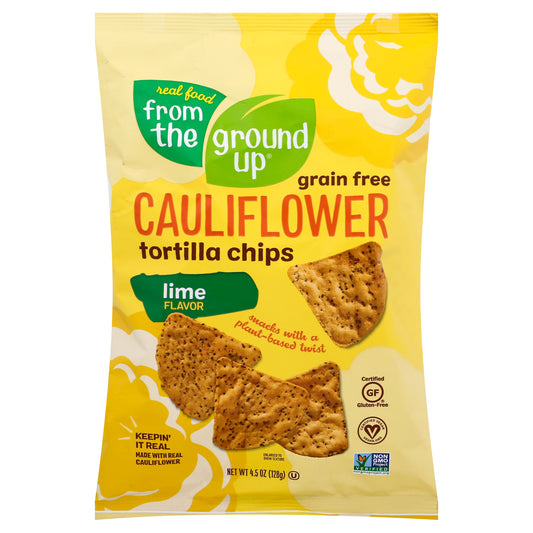 From The Ground Up Chip Tortilla Cauliflower Lime 4.5 oz (Pack Of 12)