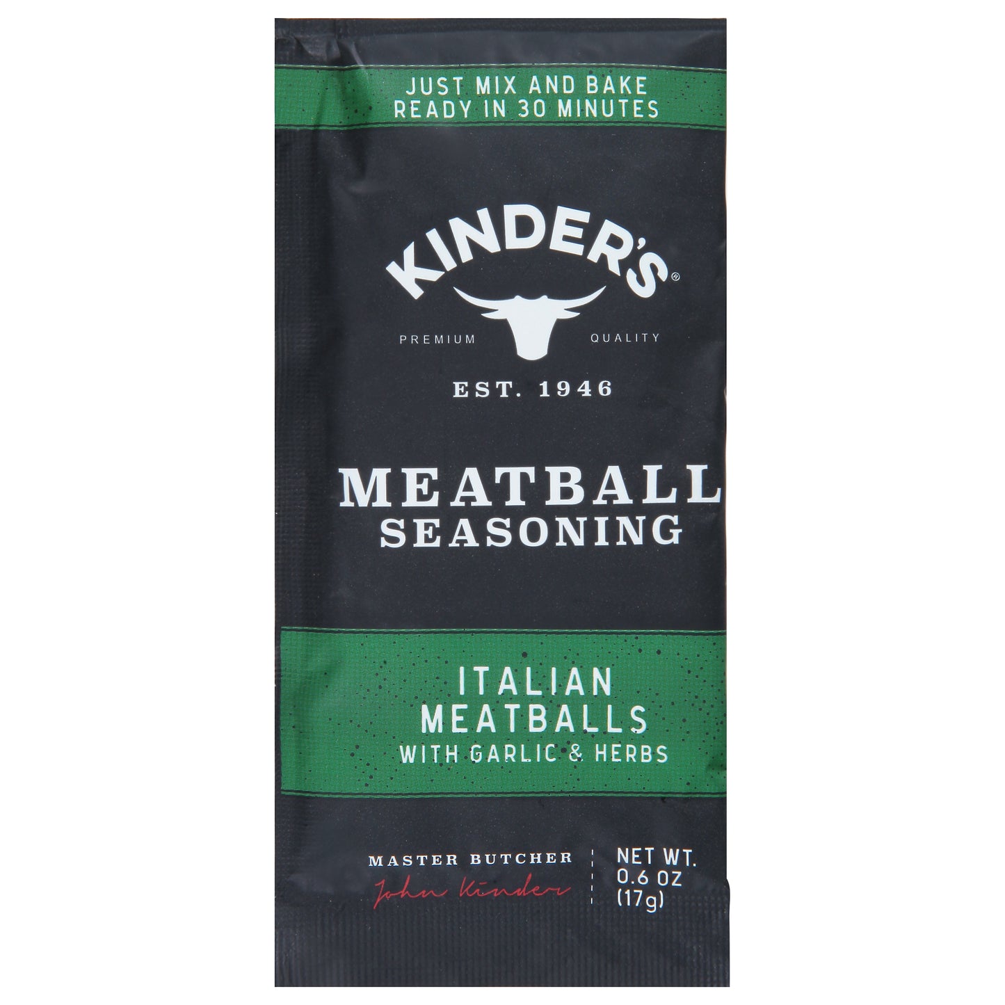 Kinders Seasoning Italian Meatballs 0.6 oz (Pack Of 15)
