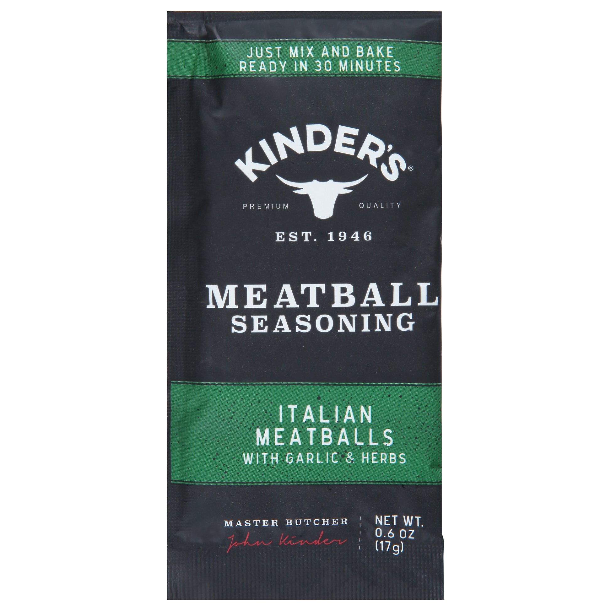 Kinders Seasoning Italian Meatballs 0.6 oz (Pack Of 15)