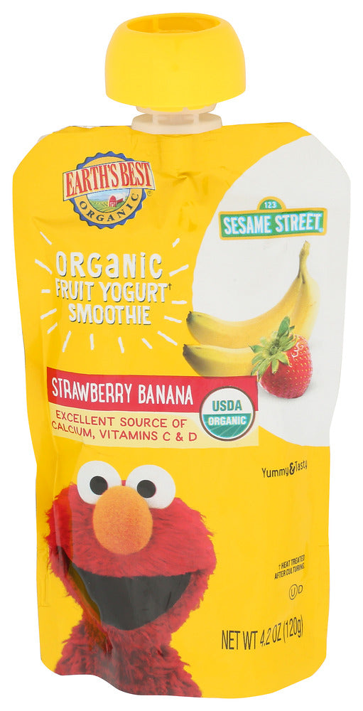EARTHS BEST (Pack of 24) Earths Best Strawberry Banana Smoothie Baby Food Puree 4.22 Oz