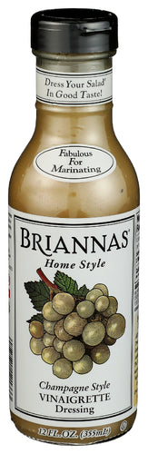 BRIANNAS (Pack of 12) Briannas Natural Vinaigrette Dressing Caper Champagne 12 Oz