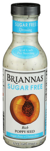 BRIANNAS (Pack of 12) Briannas Poppy Seed Creamy Dressing with Sugar Free Flavor 12 Oz