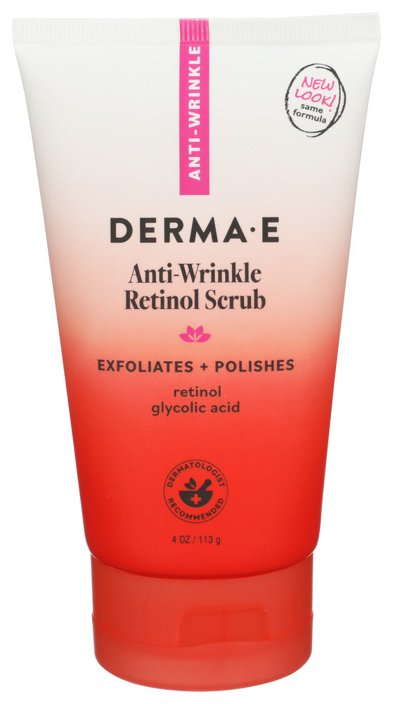 DERMA E (Pack of 6) Derma E Scrub Anti Wrinkle Vitamin a Facial Cleanser Exfoliator 4 Oz