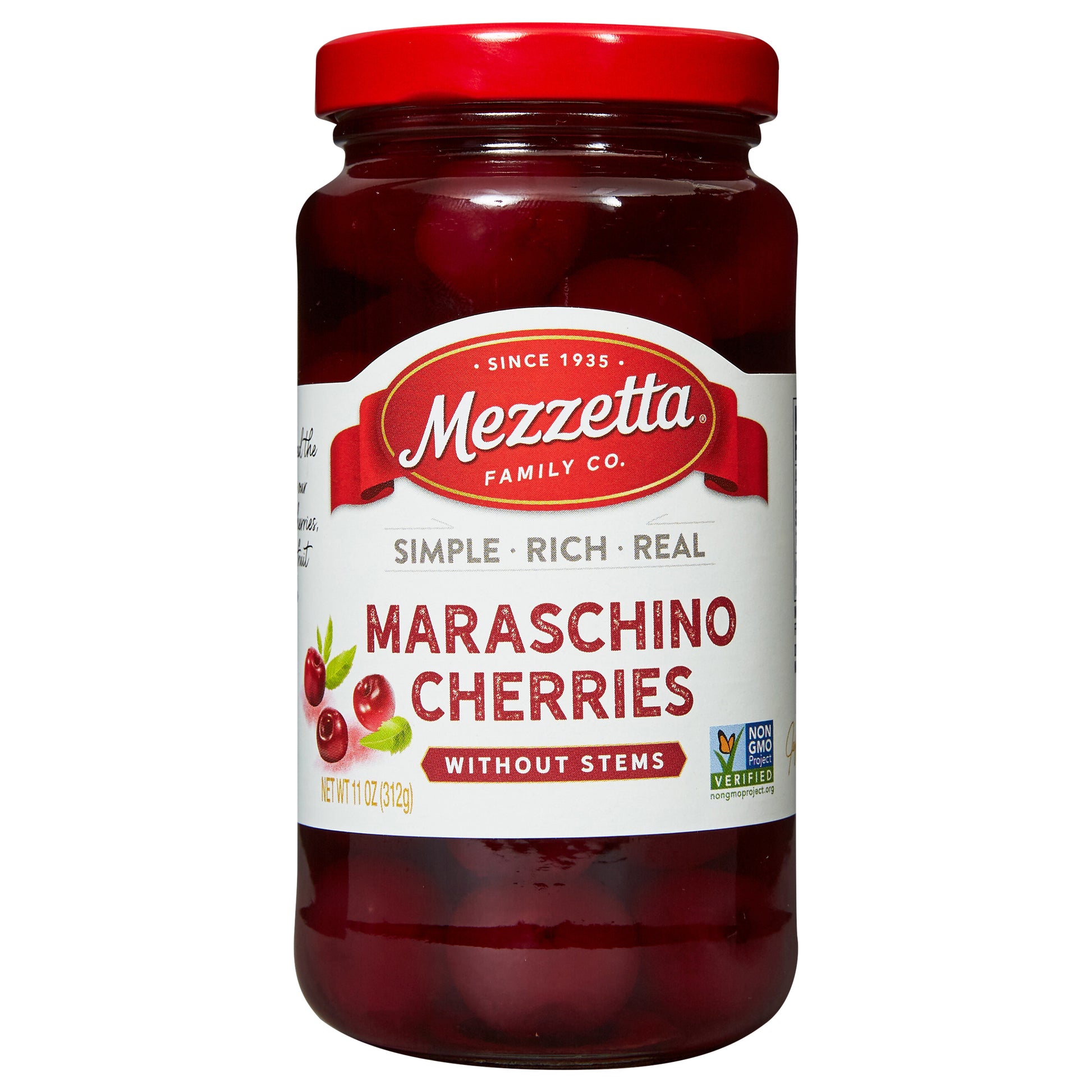 Mezzetta Cherries Maraschno Without Stems 11 Oz (Pack Of 6)
