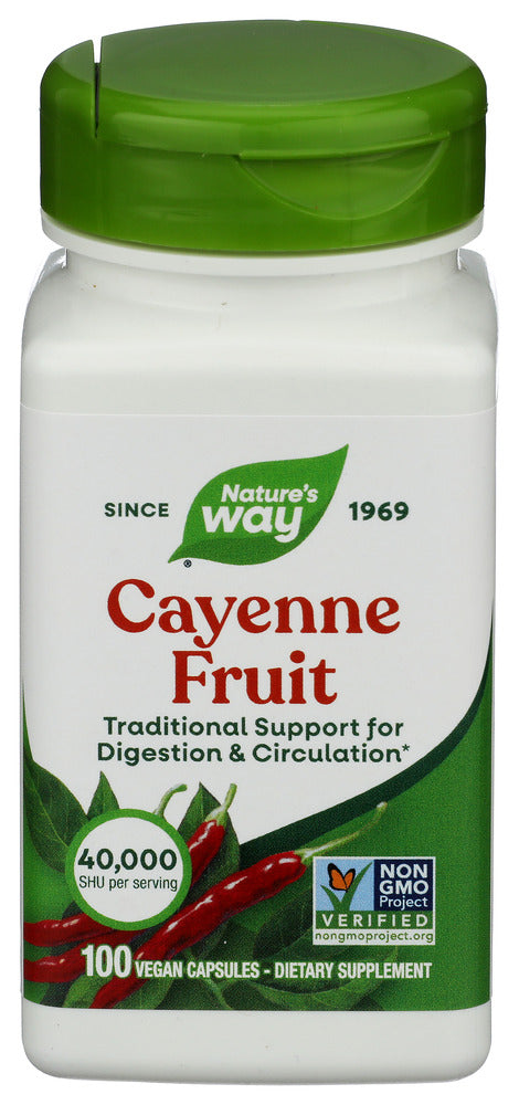 Nature's Way Cayenne Pepper 40000 Hu 100 Vegetable 100 Capsule