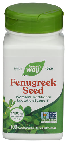 NATURES WAY (Pack of 8) Nature's Way Fenugreek Seed 100% Vegetarian Capsules He 100 Capsules