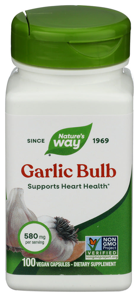 NATURES WAY (Pack of 8) Natures Way Garlic Bulb Herbal Supplement Vegetarian Ca 100 Capsules