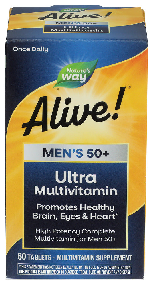 NATURES WAY (Pack of 3) Natures Way Alve Daily Men 50+ Multivitamin Supplement 60 Tablets