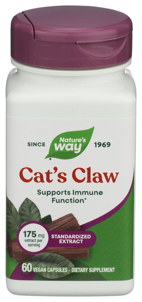 NATURES WAY (Pack of 3) Natures Way Cat's Claw Standardized Herbal Capsules 60 Capsules