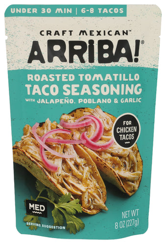 ARRIBA (Pack of 18) Arriba Taco Seasoning Roasted Tomatillo 8 Oz