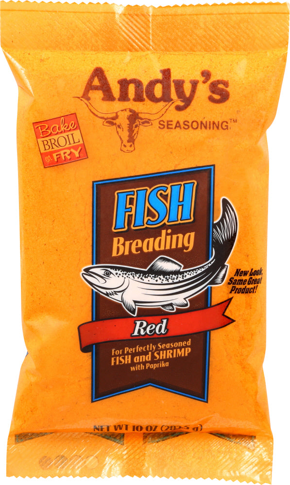 ANDYS (Pack of 24) Andys Breading Fish Red Fish Fry Coating Seasoning 10 Oz